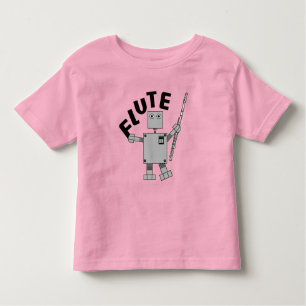 Camiseta Texto Flute Robot