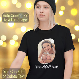 Camiseta Texto Fotográfico Personalizado Crie Sua Melhor Mã