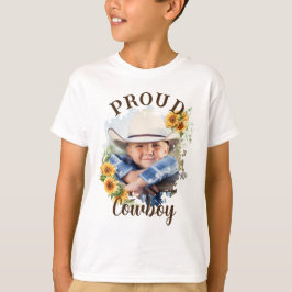 Camiseta Texto Fotográfico personalizado de cowboy Destaque