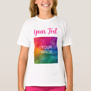 Camiseta Texto Fotográfico Personalizado Típica Crianças Ra