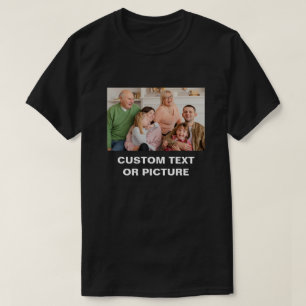 Camiseta Texto Frontal e Traseiro Texto de Aniversário Pres