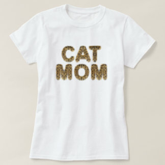 Camiseta Texto furado de gato-camisa-mãe