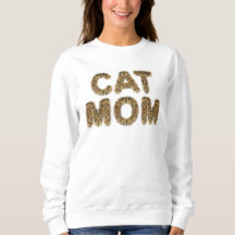 Texto furado de gato-camisa-mãe
