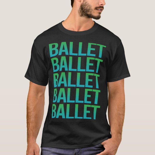 Camiseta Texto Gradiente Ballet Bailarina (Frente)