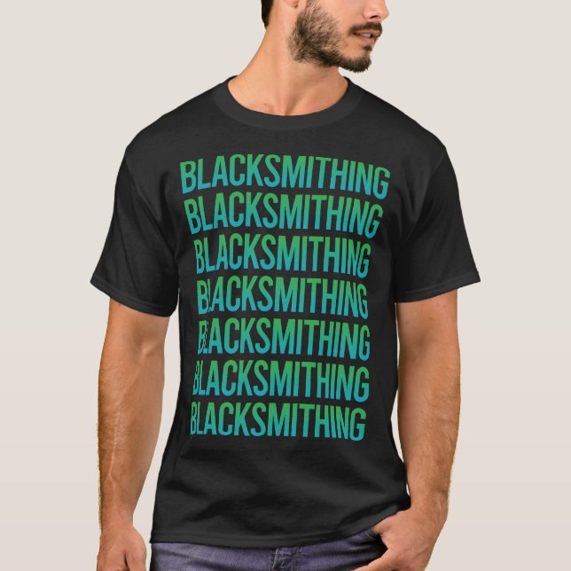 Camiseta Texto Gradiente Blacksmithing (Frente)