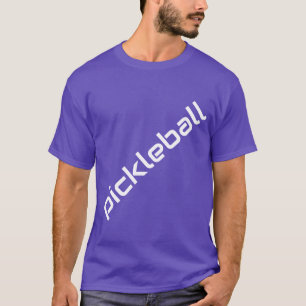Camiseta Texto legal e deslizante PICKLEBALL Texto roxo Fun