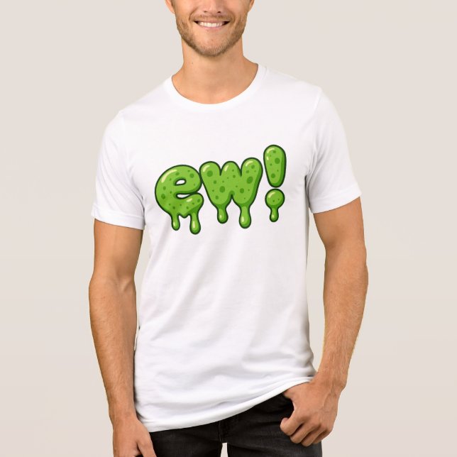 Camiseta Texto Leve - Engraçado Cartoon Verde Bruto (Frente)