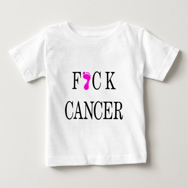 Camiseta texto macio do cancer do f*ck (Frente)