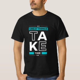 Camiseta Texto Moderno e Positivo de Cotação Motivacional