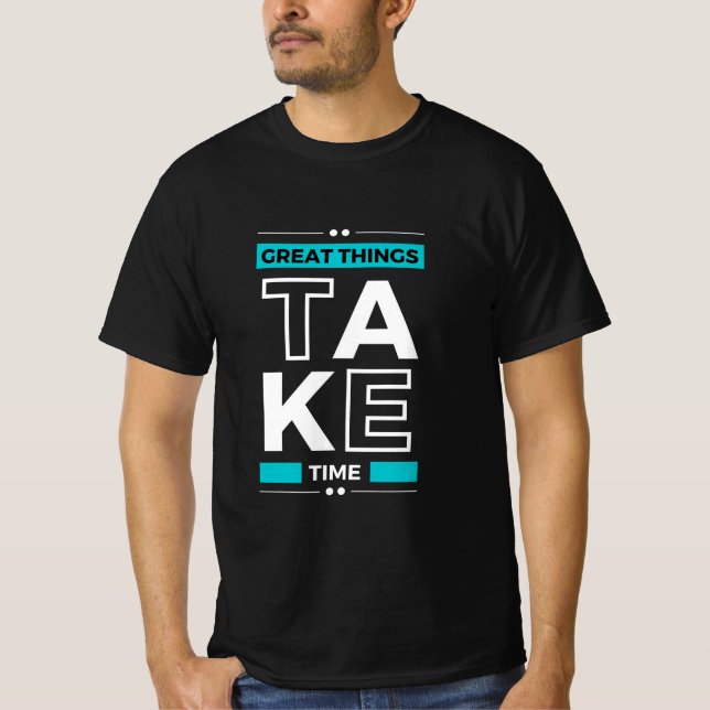 Camiseta Texto Moderno e Positivo de Cotação Motivacional (Frente)