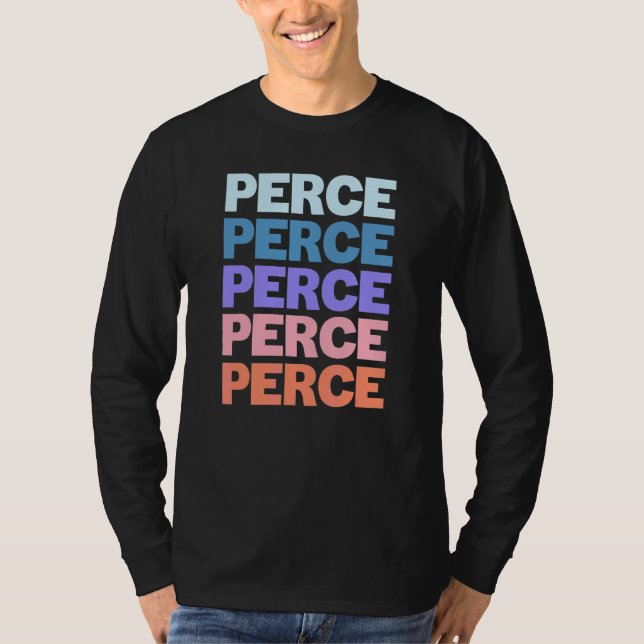 Camiseta Texto Moderno Repetido Perce (Frente)