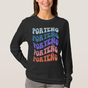 Camiseta Texto Moderno Repetido Porteño Buenos Aires 1
