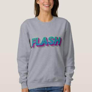 Camiseta Texto Neon Flash Gráfico Pop Art