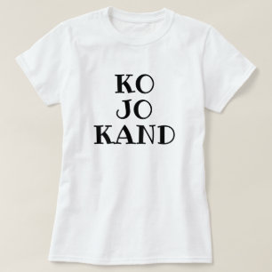 Camiseta Texto no Dalmatian:  kand do jo do ko - quem onde