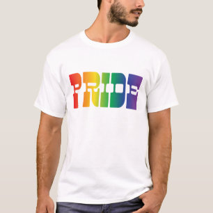 Camiseta Texto orgulho gay Arco-Íris