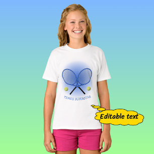 Camiseta Texto ou nome de adição de tênis azul