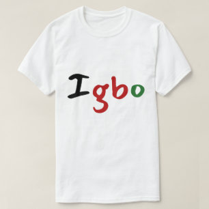 Camiseta Texto Pan-Africano Colorido Igbo
