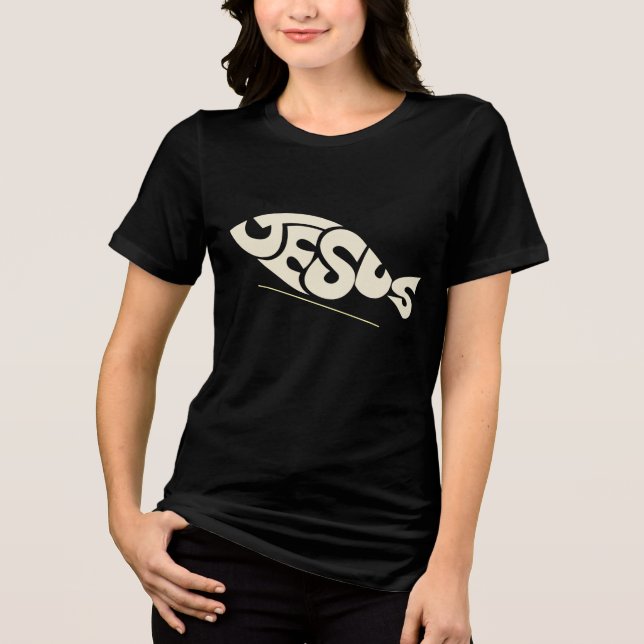 Camiseta Texto Peixe Jesus  (Frente)