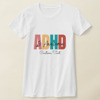 Camiseta Texto personalizado ADHD Saúde mental personalizad