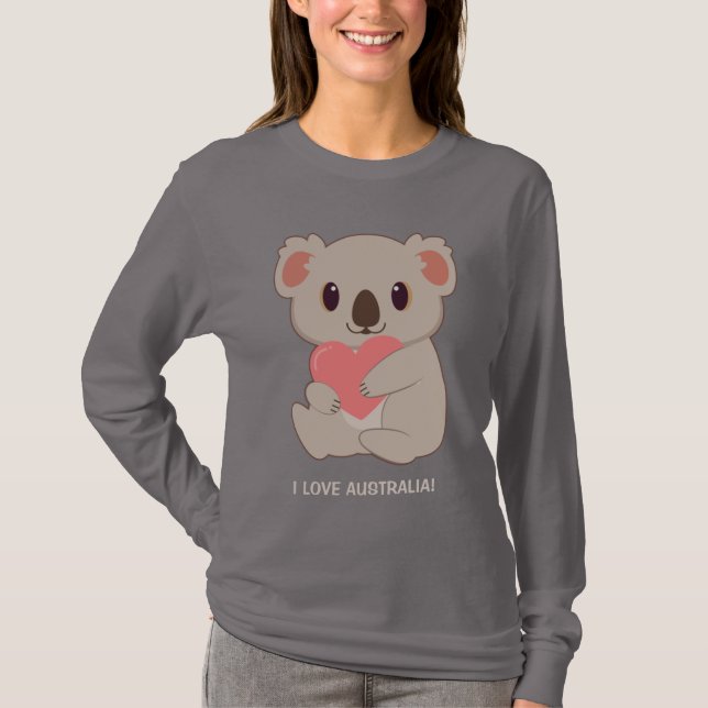 Camiseta Texto Personalizado Amor Koala (Frente)