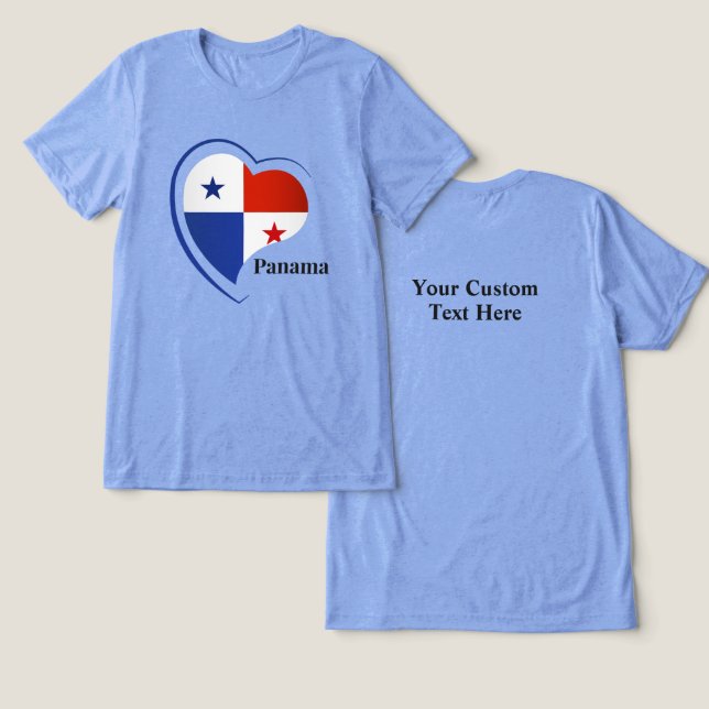 Camiseta Texto Personalizado Amor no Panamá (Design Frente e Verso)