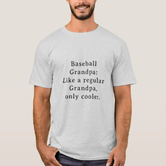 Camiseta Texto Personalizado Avô Engraçado Beisebol