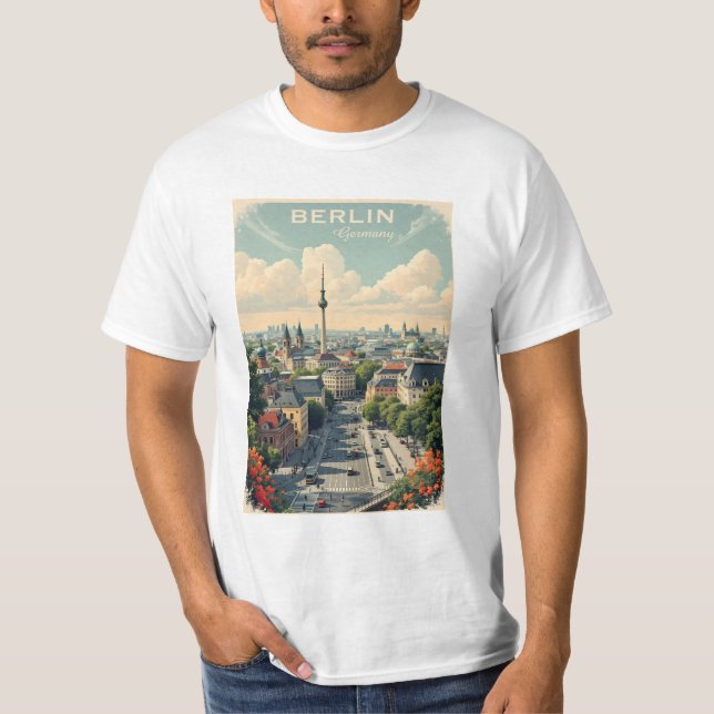 Camiseta Texto Personalizado Berlim, Alemanha (Frente)