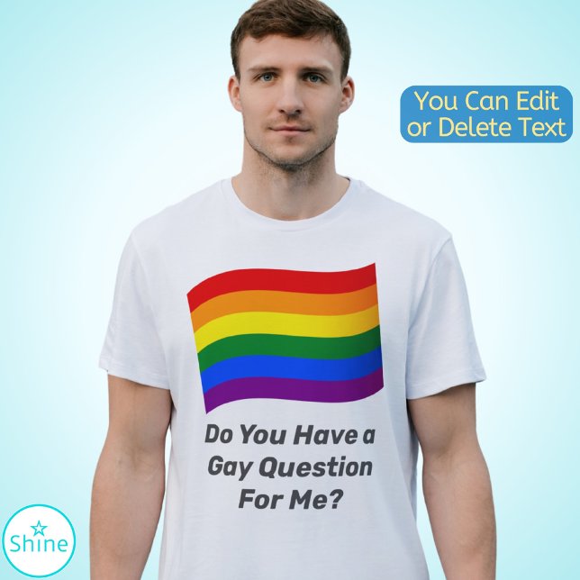 Camiseta Texto personalizado com sinalizador Orgulho gay do (Criador carregado)