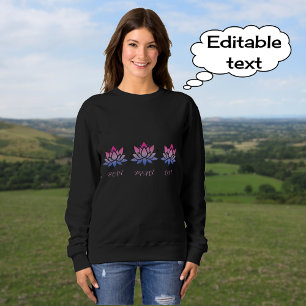 Camiseta Texto personalizado da flor de lótus