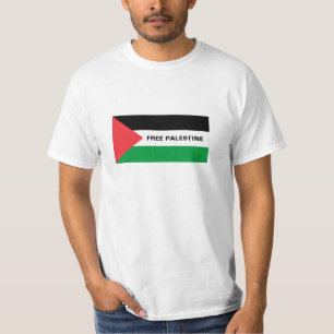 Camiseta Texto personalizado da Palestina livre bandeira Pa