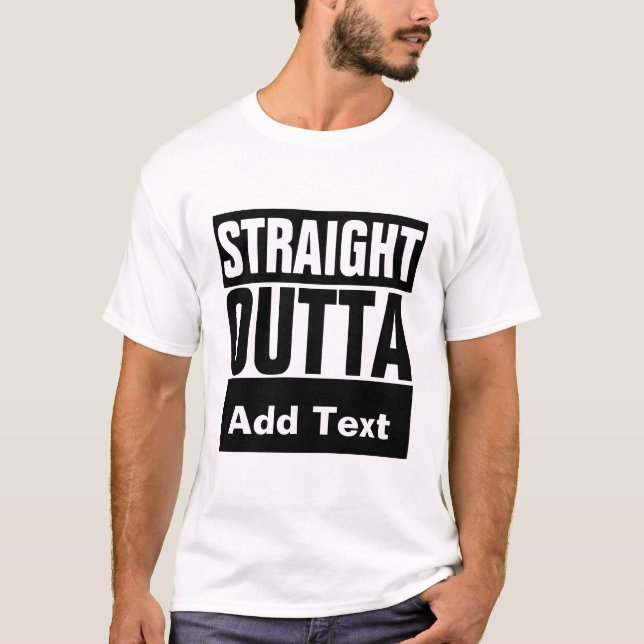 Camiseta Texto Personalizado de adição de saída de hetero (Frente)