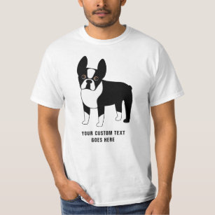 Camiseta Texto Personalizado de Boston Terrier 