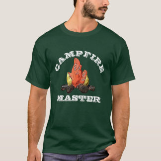 Camiseta Texto Personalizado de Fogo de Campanha Mestre