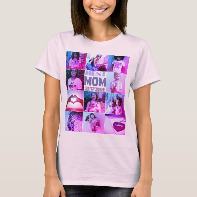 Camiseta Texto personalizado de foto de filtro personalizad (Frente)