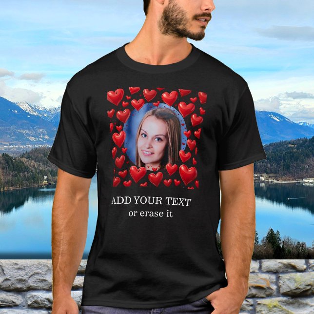 Camiseta Texto Personalizado de Fotografia Personalizado do (Criador carregado)