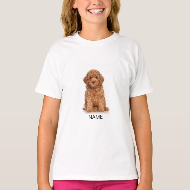 Camiseta Texto personalizado de imagem e nome (Frente)