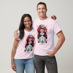 Camiseta Texto personalizado Dia de Muertos ☠️ Lembrança Et