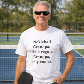 Camiseta Texto Personalizado Divertido Avô Pickleball