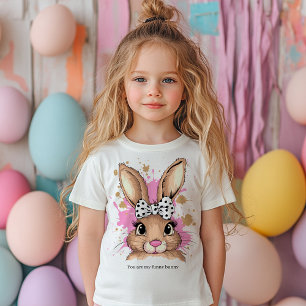 Camiseta Texto Personalizado do Arco Coquette Bunny Girl