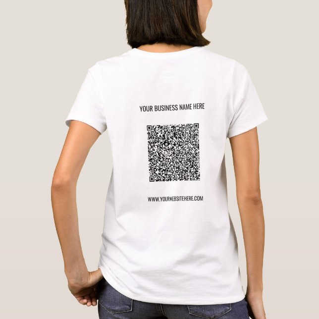 Camiseta Texto Personalizado do Código QR Presente de Camis (Verso)