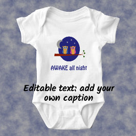 Camiseta Texto personalizado do desenho animado noturno