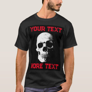 Camiseta Texto Personalizado Do Halloween Significa Vermelh