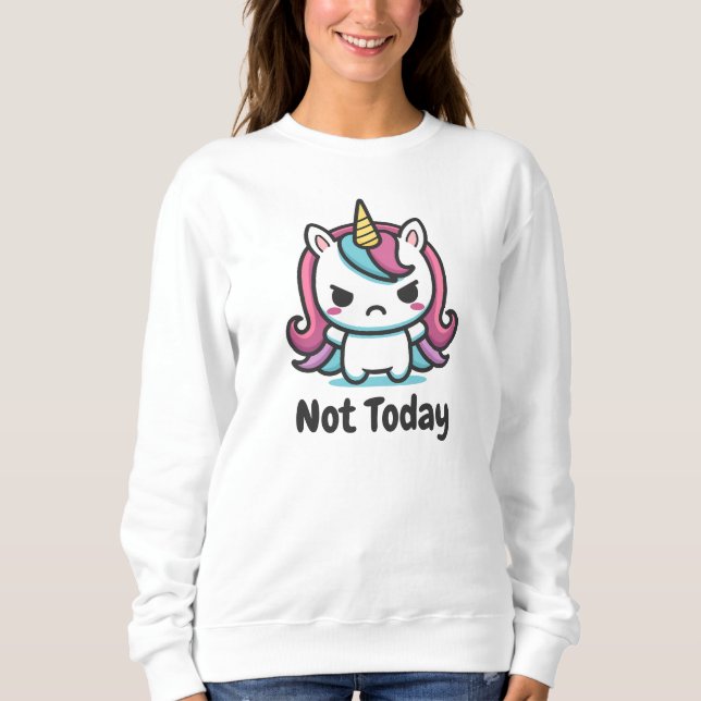 Camiseta Texto Personalizado do Kawaii Unicorn (Frente)