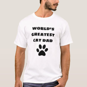 Camiseta Texto Personalizado do Maior Pai de Cat do Mundo