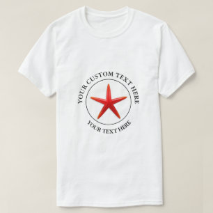 Camiseta Texto Personalizado do Oceano Starfish