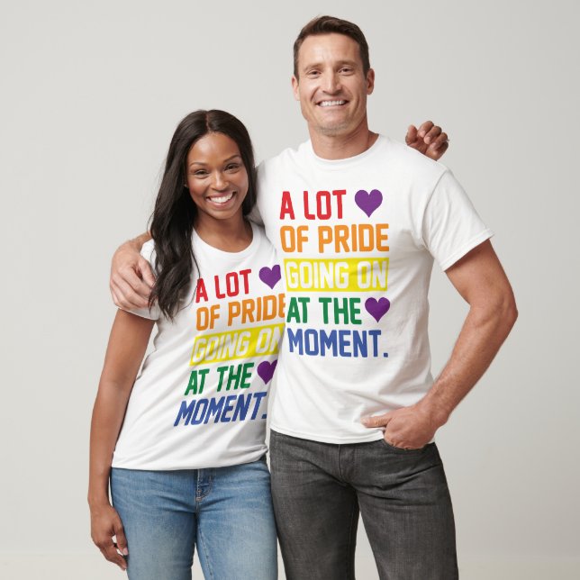 Camiseta Texto personalizado do Orgulho Arco-Íris LGBTQ+ Co (Unissex)