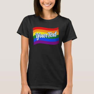 Camiseta Texto personalizado do Orgulho LGBTQ Orgulho gay d