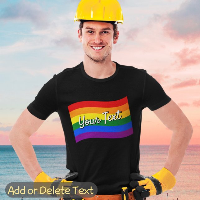 Camiseta Texto personalizado do Orgulho LGBTQ Orgulho gay d (Criador carregado)