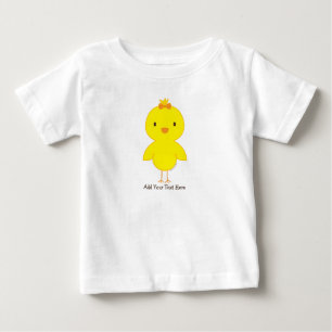 Camiseta Texto Personalizado do Pintinho de Cubo