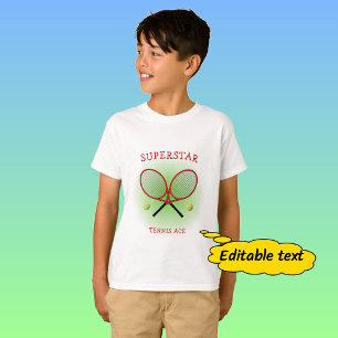 Camiseta Texto personalizado do Red tênis ace